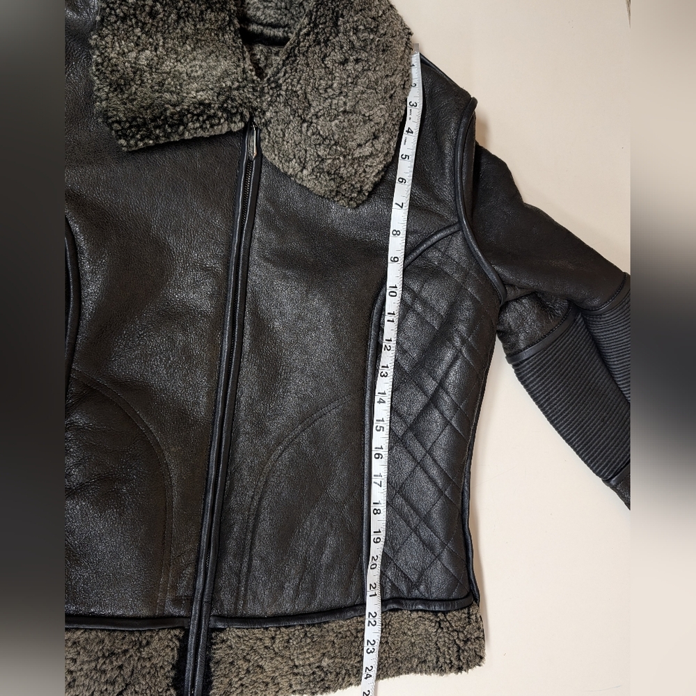 Cuadra Shearling Lined Leather Jacket - image 10